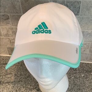 Adidas White and Green Sports Cap